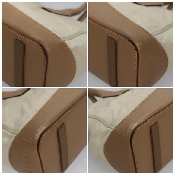 PRADA Hand Bag Nylon Beige Auth ti2915 - Picture 15 of 16